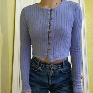 Pointelle top / button up top / cardigan